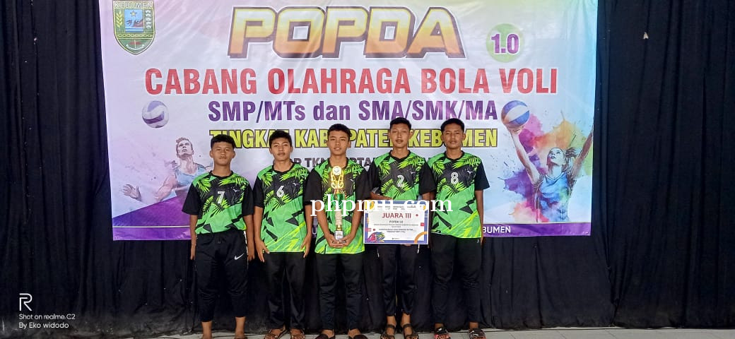 Tim Volly Putra Zona 10 Raih Medali Perunggu POPDA